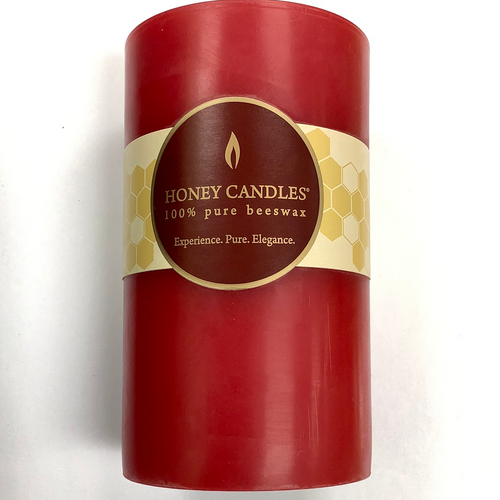 Honey Candles 100% Beeswax 5” Pillars