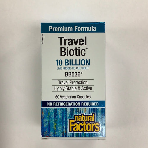 Natural Factors Travel Biotic 10 Billion BB536 Probiotic