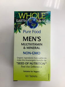 Whole Earth and Sea Men’s Multivitamin and Mineral 60’s
