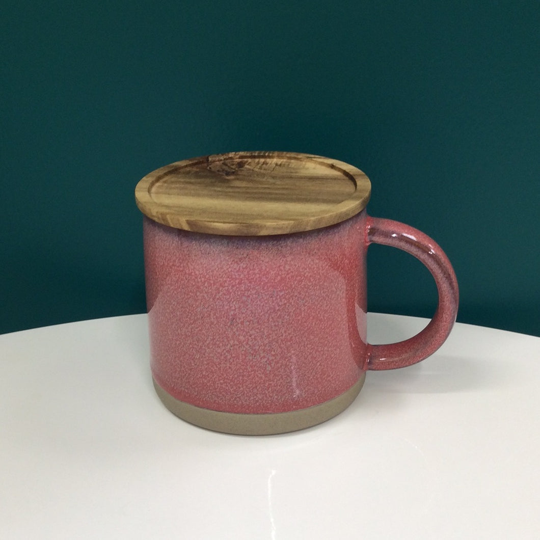 BIA Cordon Bleu Pottery Mug with Wood Lid