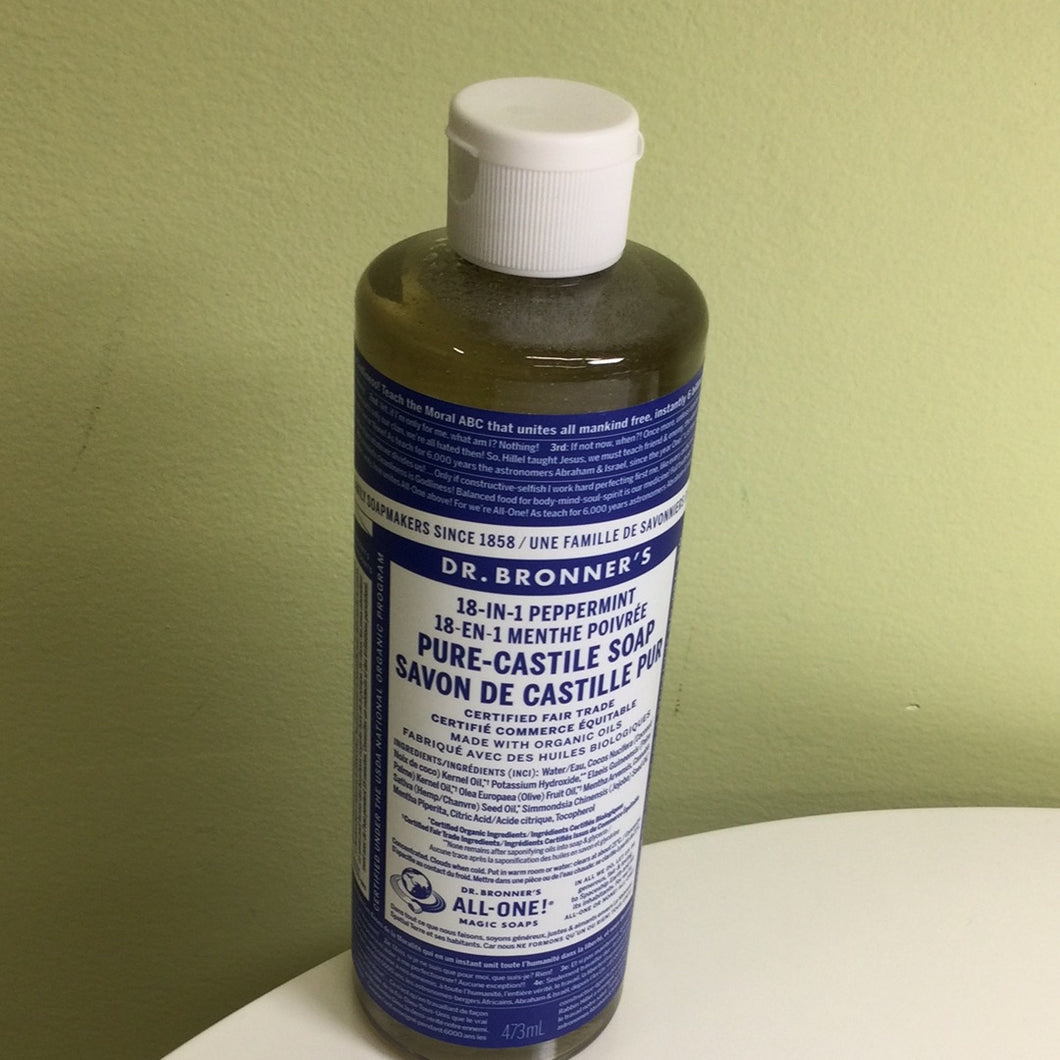 Dr. Bronner’s 18-in-1 Peppermint Pure Castile Soap