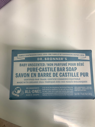 Dr. Bronner’s Baby Unscented Bar Soap