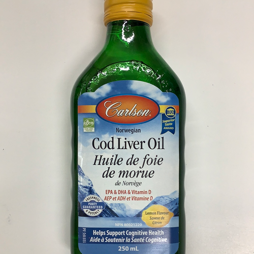 Carlson Norwegian Cod Liver Oil Liquid Lemon