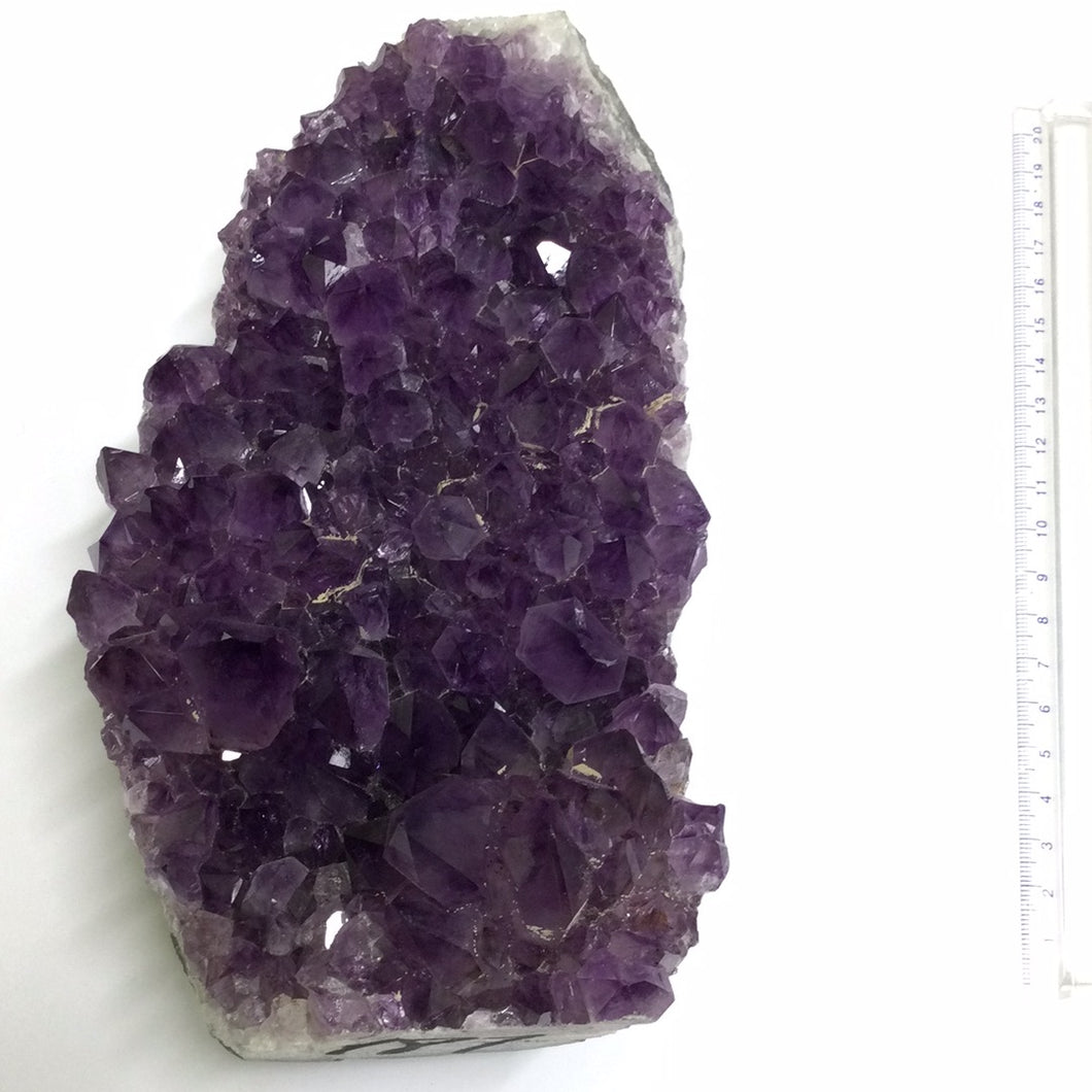 Amethyst Cluster with Wood Base