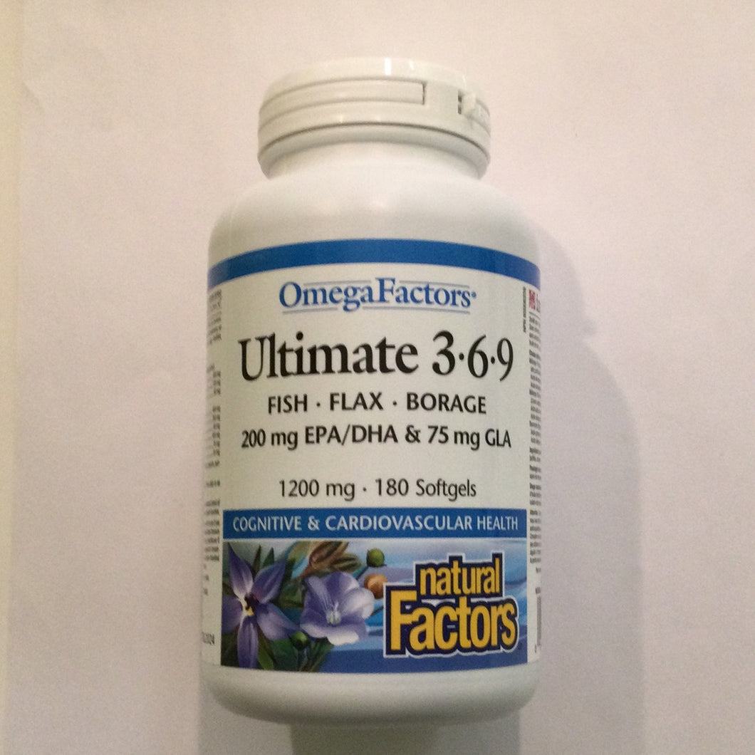Natural Factors Omega Rich Ultimate 3-6-9 Fish Flax Borage