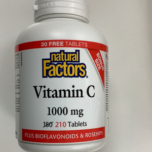 Natural Factors Vitamin C Plus Bioflavonoids and Rosehips Bonus Size