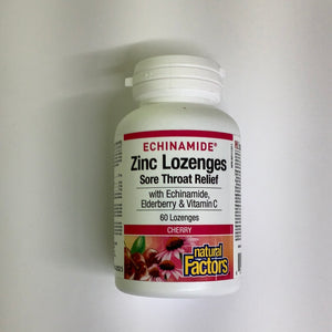 Natural Factors Zinc Lozenges Sore Throat Relief