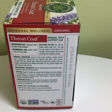 Load image into Gallery viewer, Traditional Medicinals Organic Throat Coat Tea