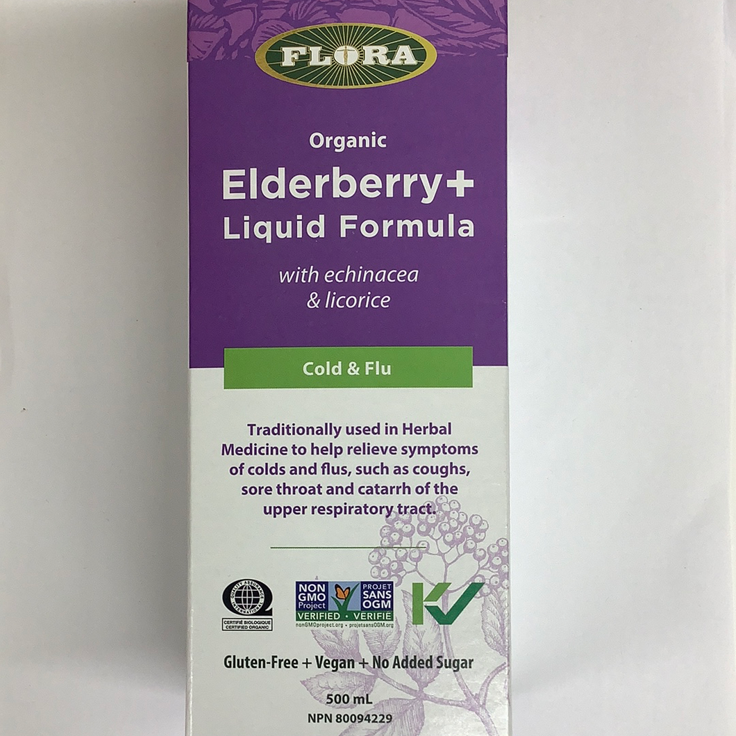 Flora Elderberry+ Liquid Formula Cold and Flu