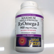 Load image into Gallery viewer, Natural Factors RxOmega-3 Maximum Triple Strength One-a-Day