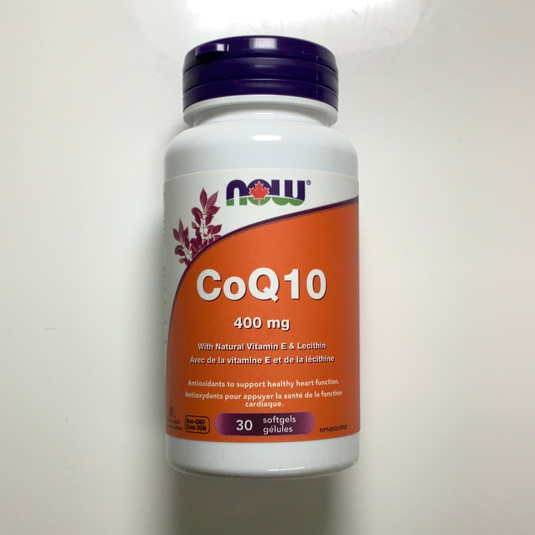 Now CoQ10 400mg with Natural Vitamin E & Lecithin
