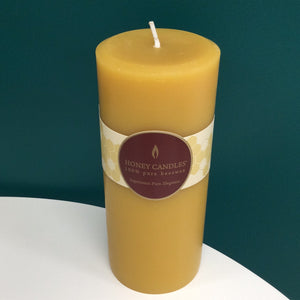Honey Candles 100% Beeswax Natural Pillars