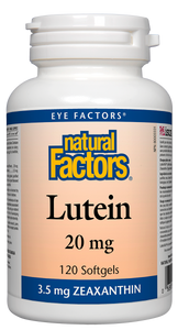 Natural Factors LuteinRich™Antioxidant for eye health.  Lutein and zeaxanthin are carotenoid antioxidants that are concentrated in the eyes. Provides antioxidants that help maintain eye health Supports eyesight in conditions such as cataracts and age-related macular degeneration.